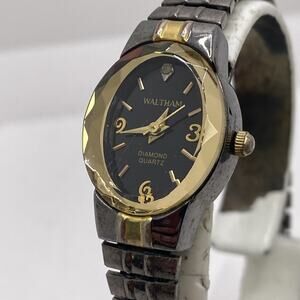 Vintage Waltham Diamond Watch Works New Batteey